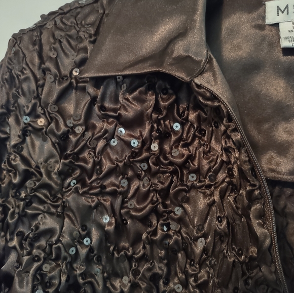 MSK Brown Dressy Top. Size Small. - Picture 5 of 11